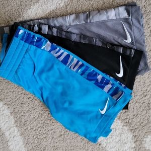 Set of 3 Boys sz M Nike shorts (blue, black, grey) gently used.